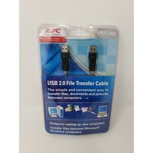 APC‎ USB 2.0 File Transfer Cable 6Ft/1.8M Male-to-Male Brand New Factory Sealed